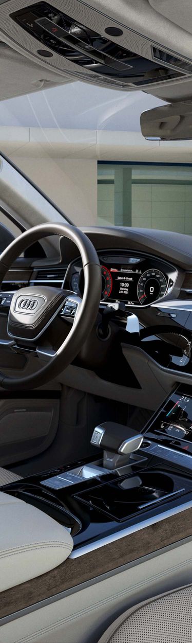 Inside view of the Audi A8